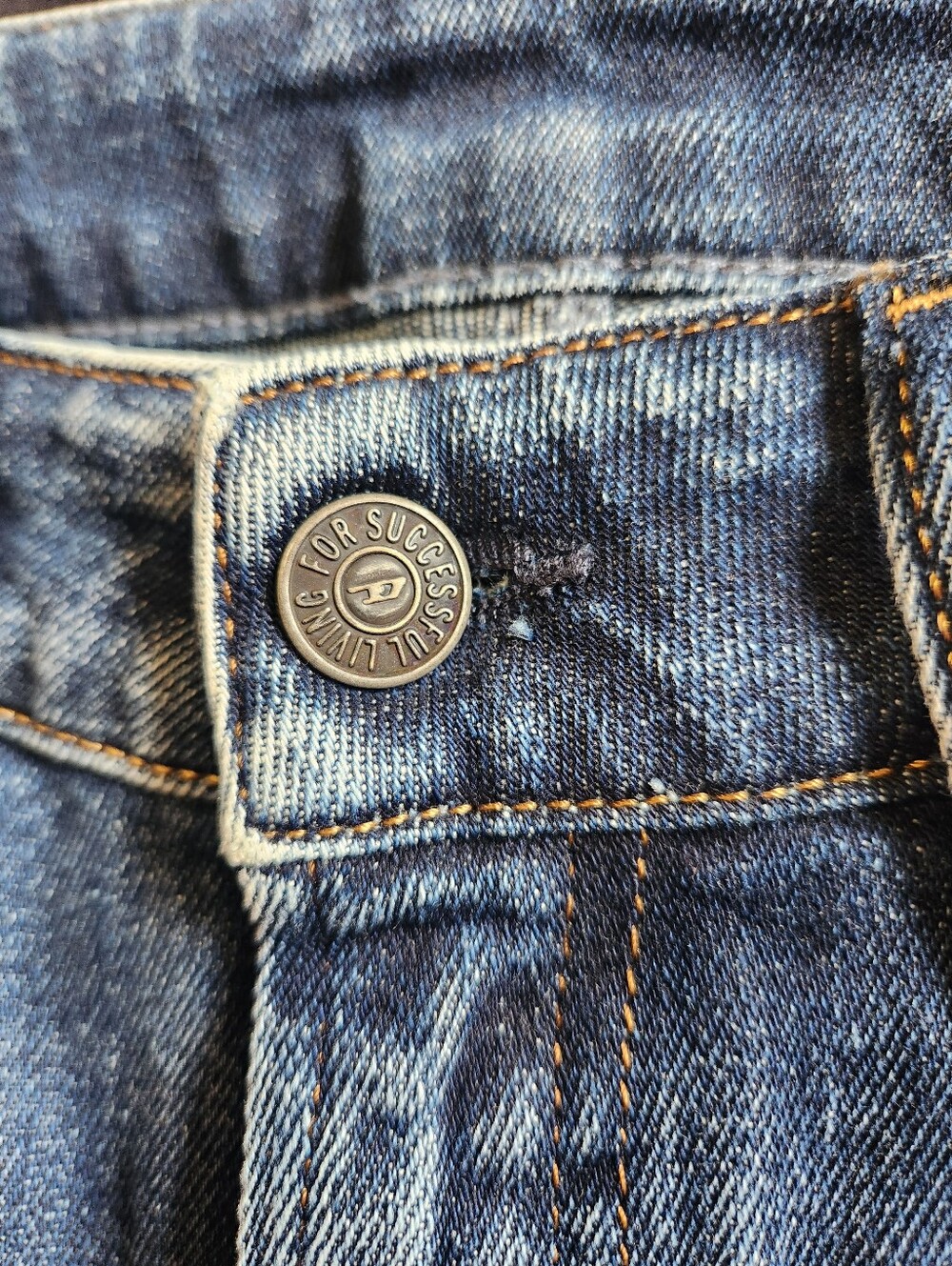 Diesel D-Joy 009VY High Rise Slim Tapered Denim Jeans Blue Wash W26 Like New Y2K - Picture 12 of 15